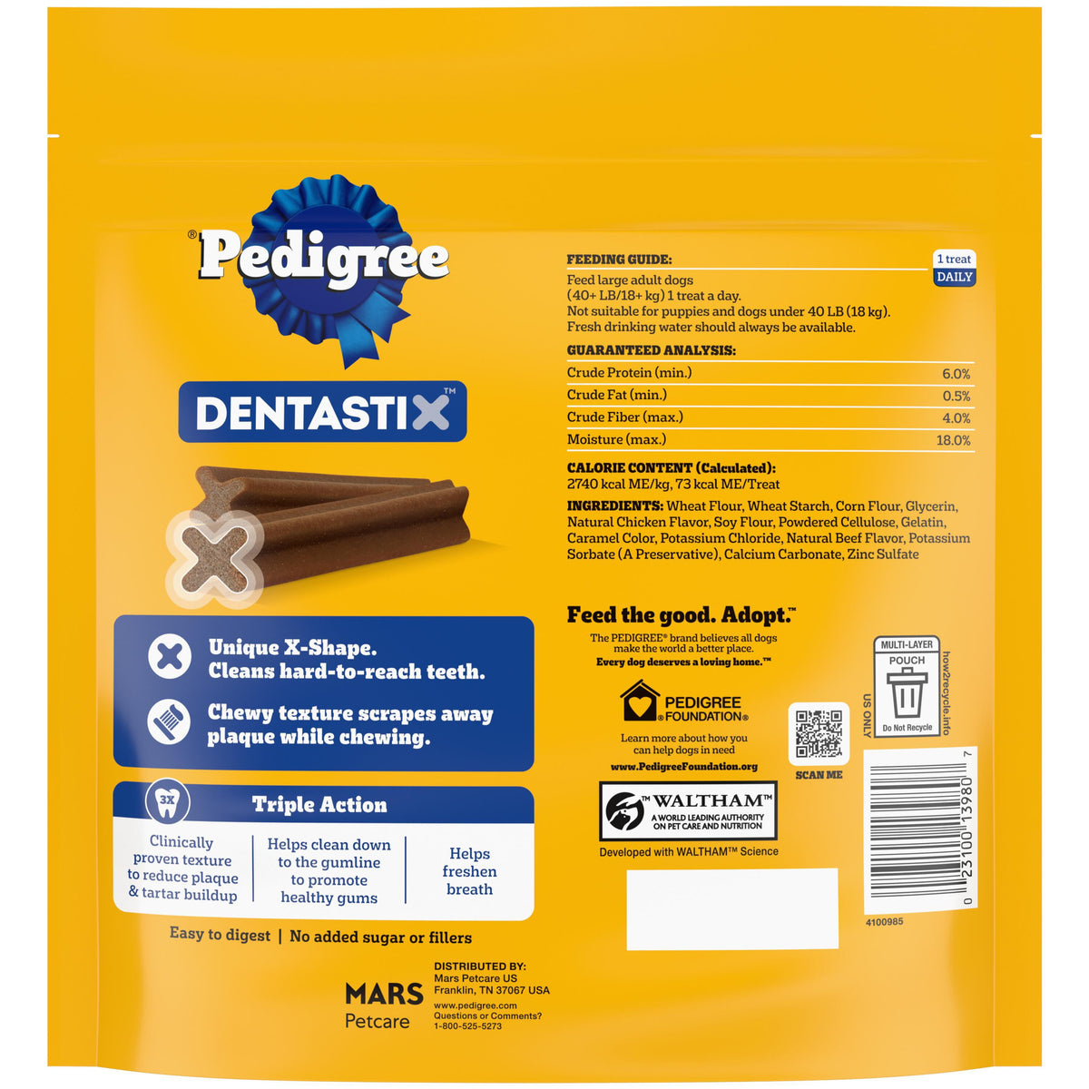 Pedigree Dentastix Large Beef Flavor Dental Treats