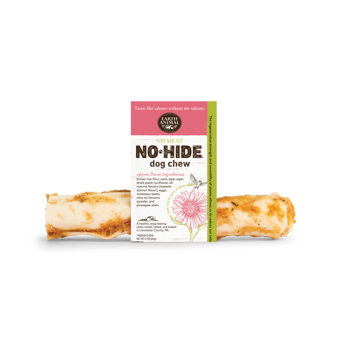 Earth Animal Medium No-Hide Salmon Chew for Dogs