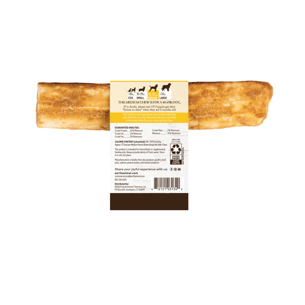 Earth Animal Medium No-Hide Peanut Butter Chew For Dogs