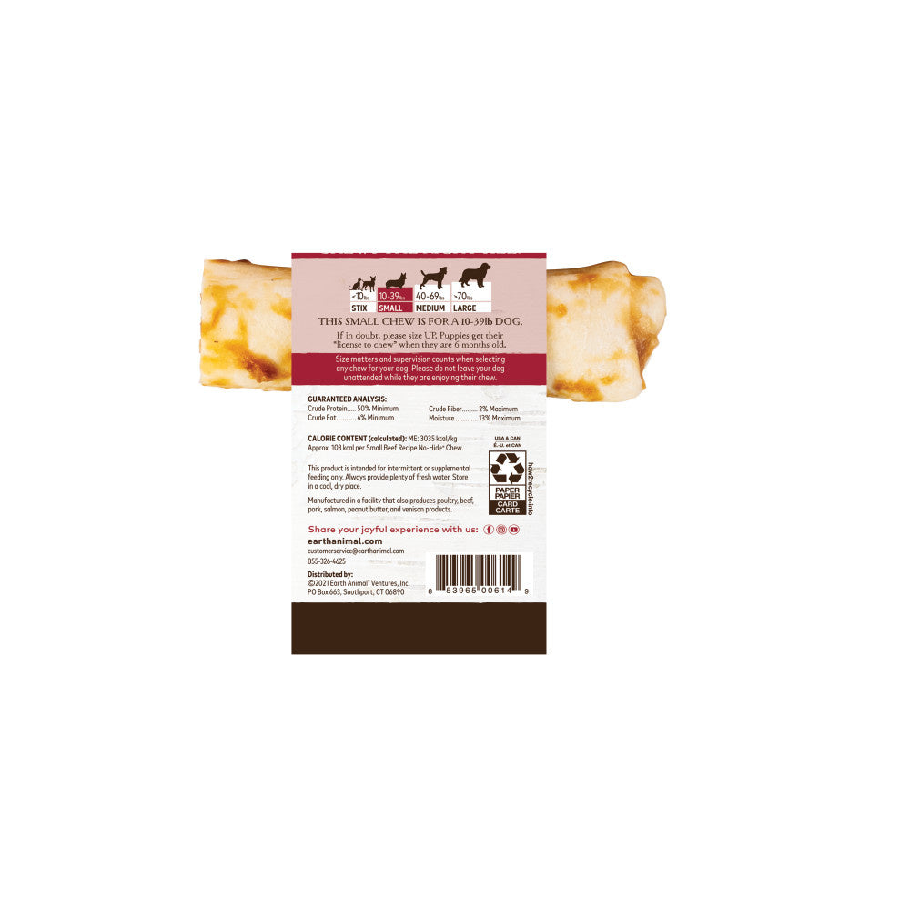 Earth Animal Small No-Hide Beef Chew for Dogs