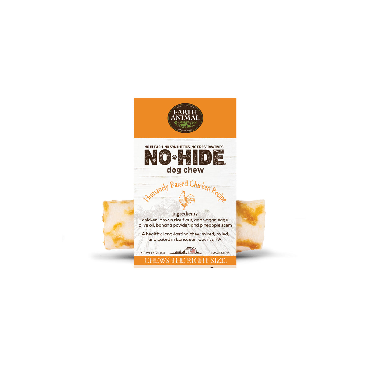 Earth Animal Small No-Hide Chicken Chew for Dogs