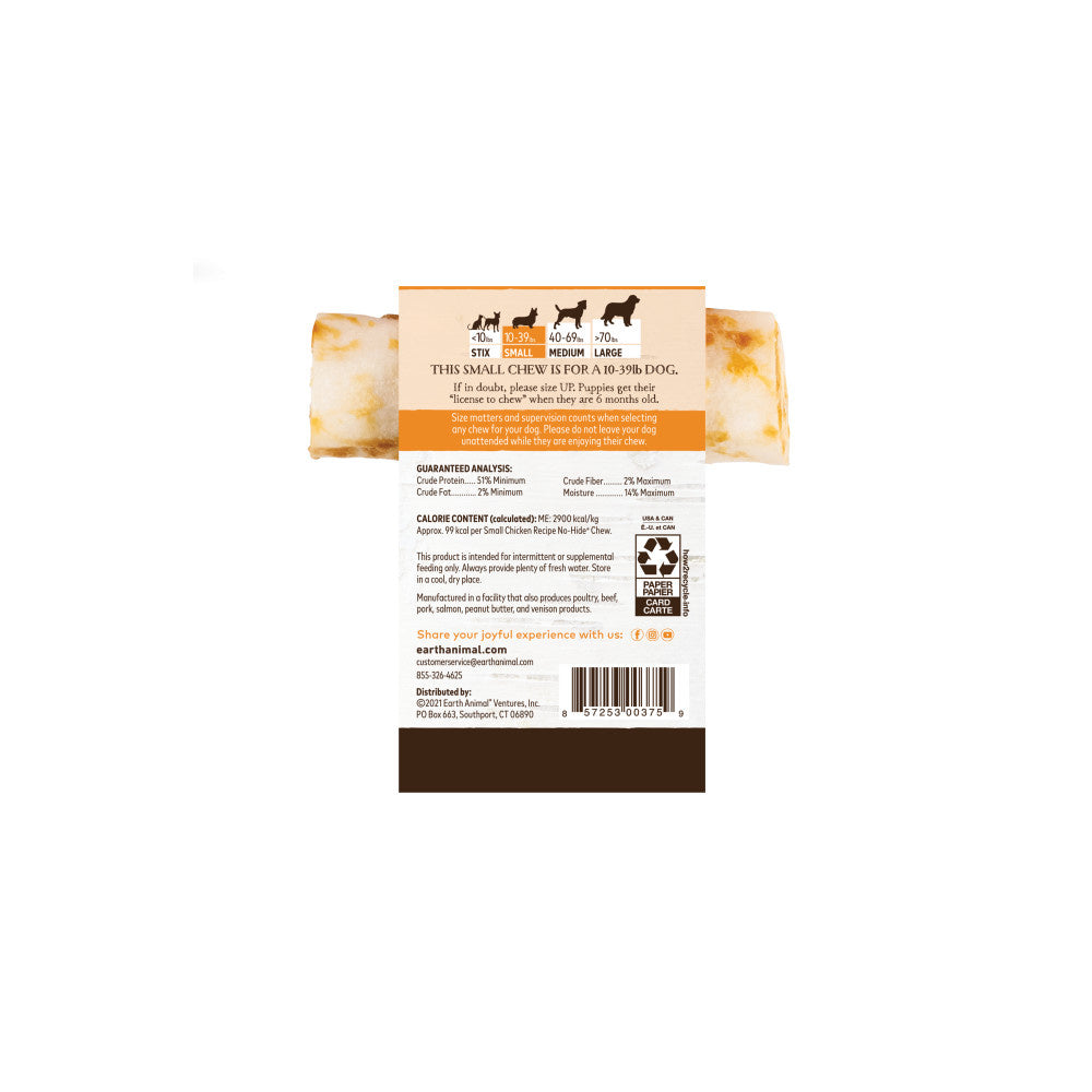Earth Animal Small No-Hide Chicken Chew for Dogs