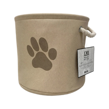 Kole Imports Tan Big Paw Round Pet Storage Bin