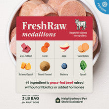 Instinct Frozen FreshRaw Medallions Grass-Fed Beef Recipe Adult Dog Food 3 lb