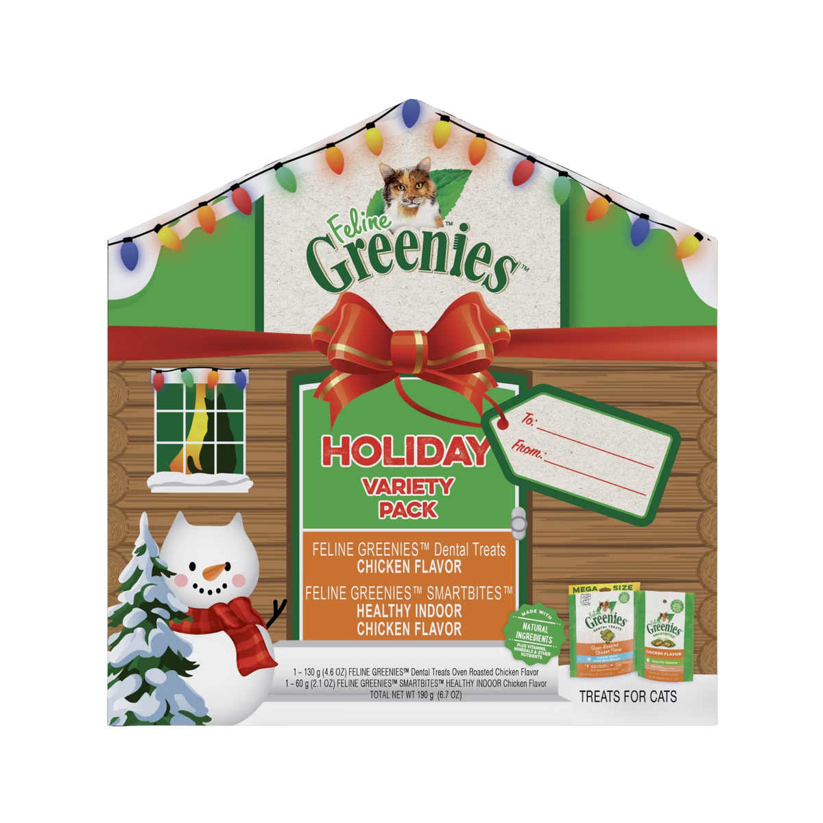 Greenies Holiday Gift Pack Cat Dental Treats 2 ct