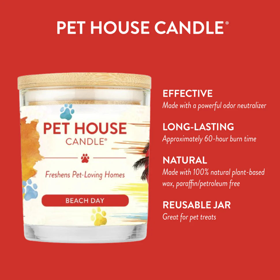 Pet House Beach Day Candle 9 oz