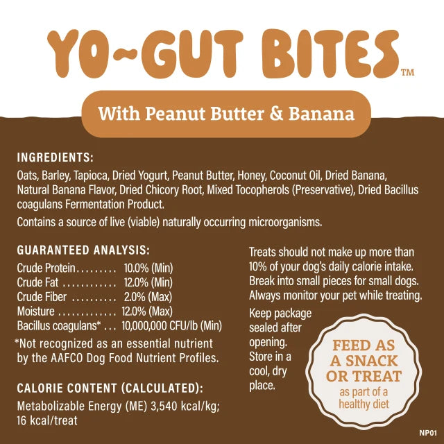 Natural Balance Yo-Gut Bites with Peanut Butter & Banana Dog Treats