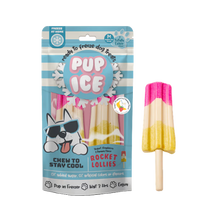 Nothin' To Hide Pup Ice Rocket Lollies Srawberry and Banana Dog Chew Treat 2 pk