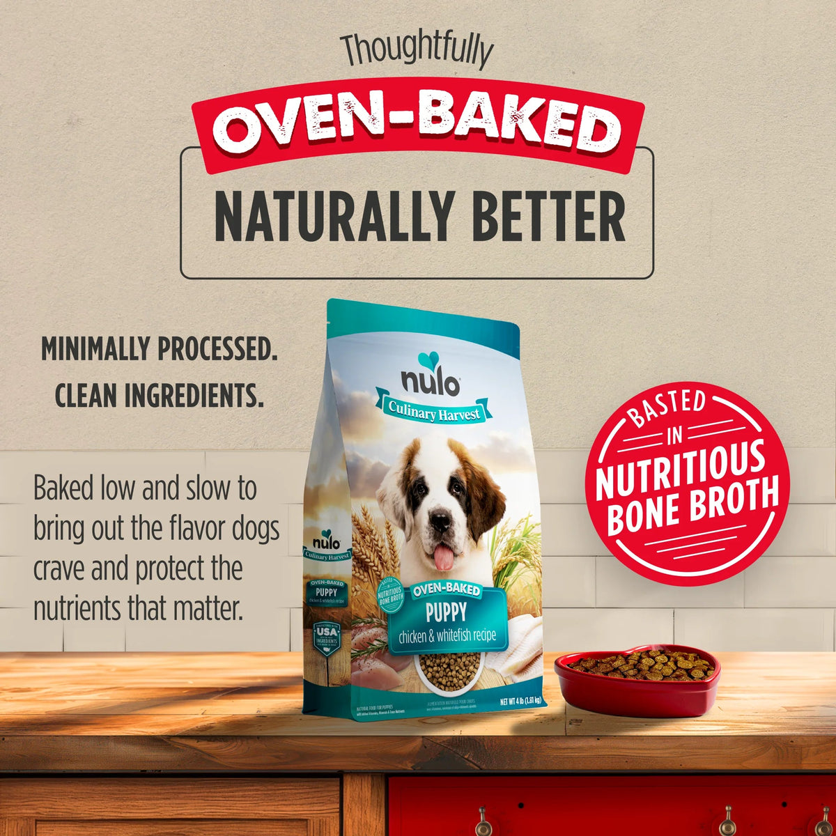 Nulo Culinary Harvest Oven-Baked Chicken & Whitefish Recipe for Puppies 4 lb