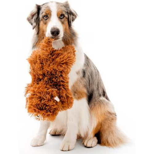 Playology Beef Scented Highland Cow Plush Squeaky Dog Toy Large