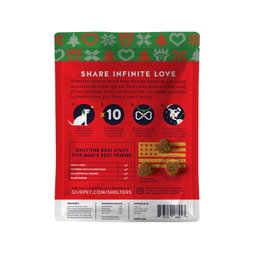 Givepet Holiday Pugly Sweater Party Soft Baked Dog Treat 6 oz