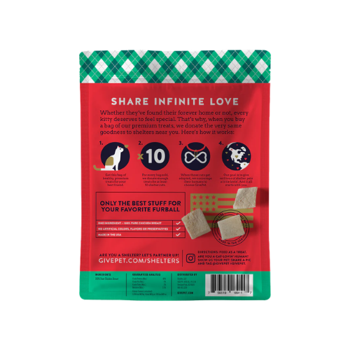 Givepet Holiday Santa Claws Freeze Dried Cat Treat 1.25 oz
