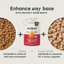 Instinct Human Grade Grass-Fed Beef Bone Broth Wet Dog Food Topper 16 oz