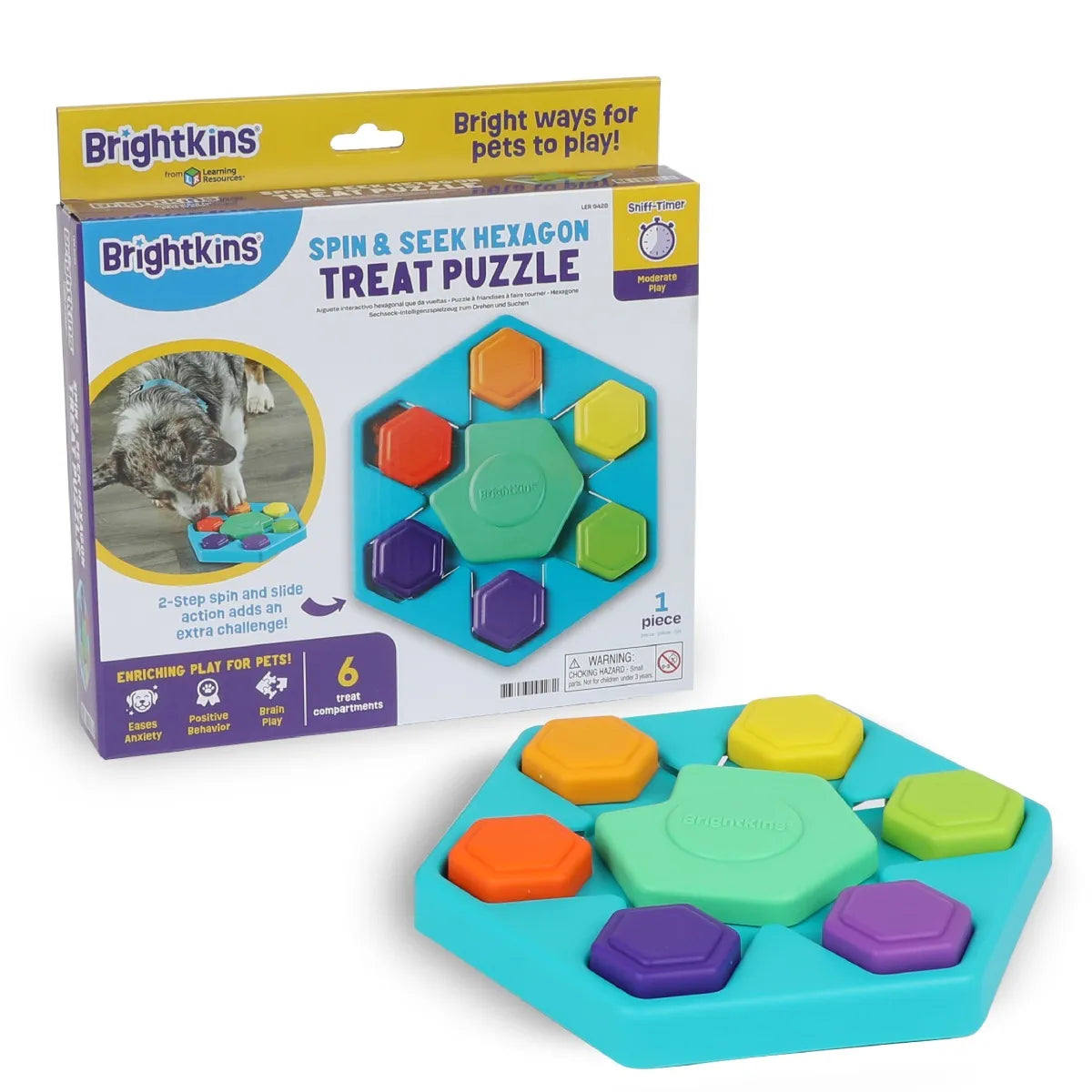 Brightkins Spin and Seek Hexagon Treat Puzzle