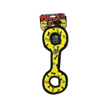 Tuffy's Tug-O-War Bone Squeaky Dog Plush Toy, Yellow, Medium 