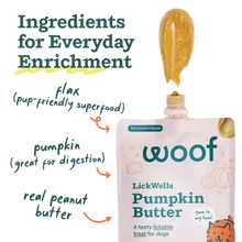 Woof Pumpkin Butter Lick Wells Dog Supplement 12 oz