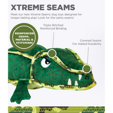 Outward Hound Xtreme Seamz Alligator Durable Dog Toy Medium
