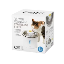 Catit Flower Stainless Steel Cat Water Fountain, 100 oz 
