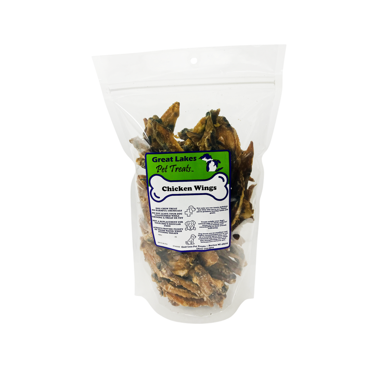 Great Lakes Chicken Wings Natural Dog Chew .5 lb