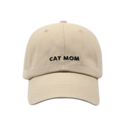 Hatphile Embroidered Cat Mom Khaki Hat