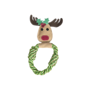 Spot Holiday Dura Fuse Reindeer Leather Rope Dog Toy