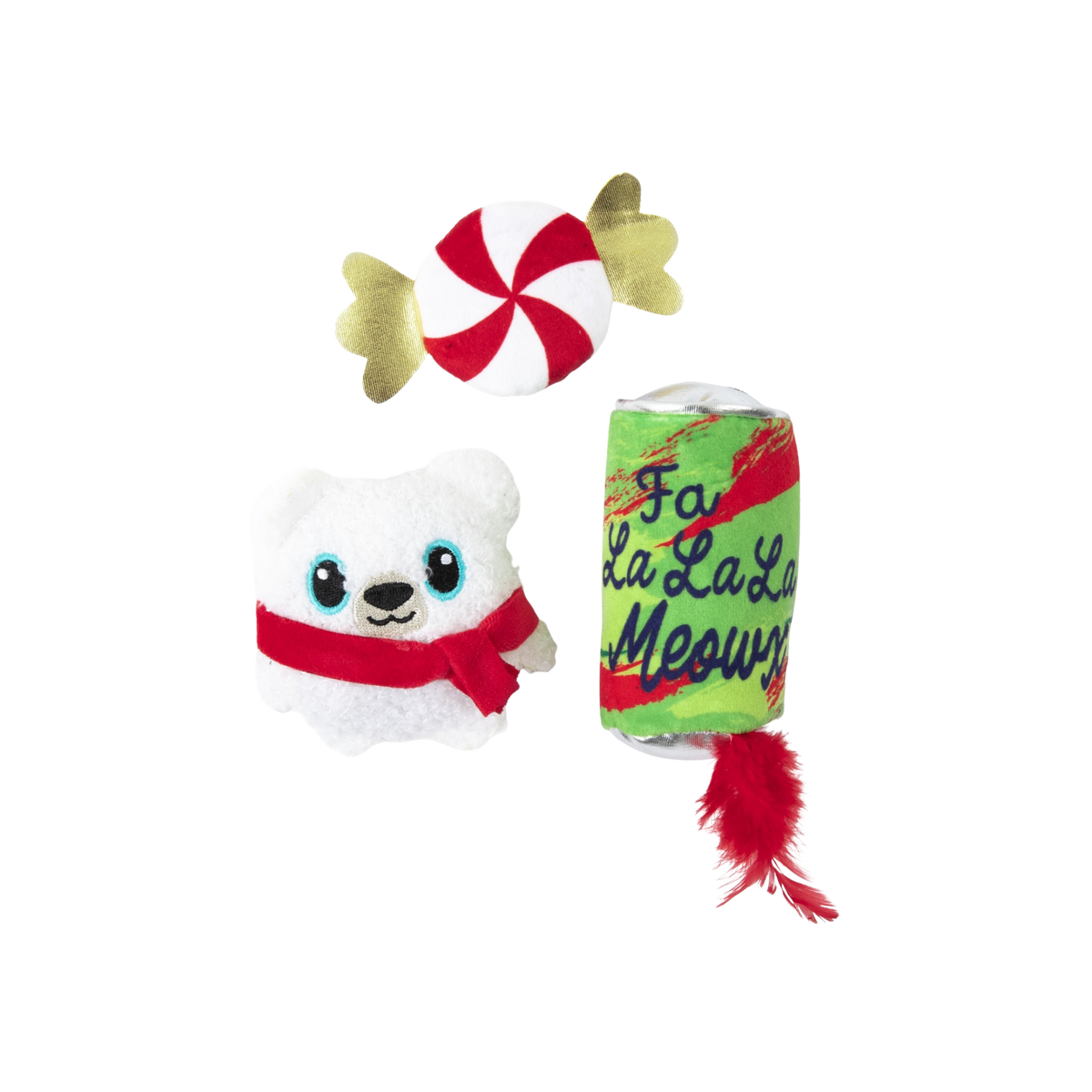 Petmate Holiday Fa-la-la-meow Cat Toys 3 pk
