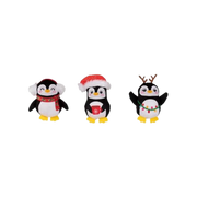 Pet Fringe Studio Holiday Penguin Waddle Squad Small Plush Dog Toys 3 pk