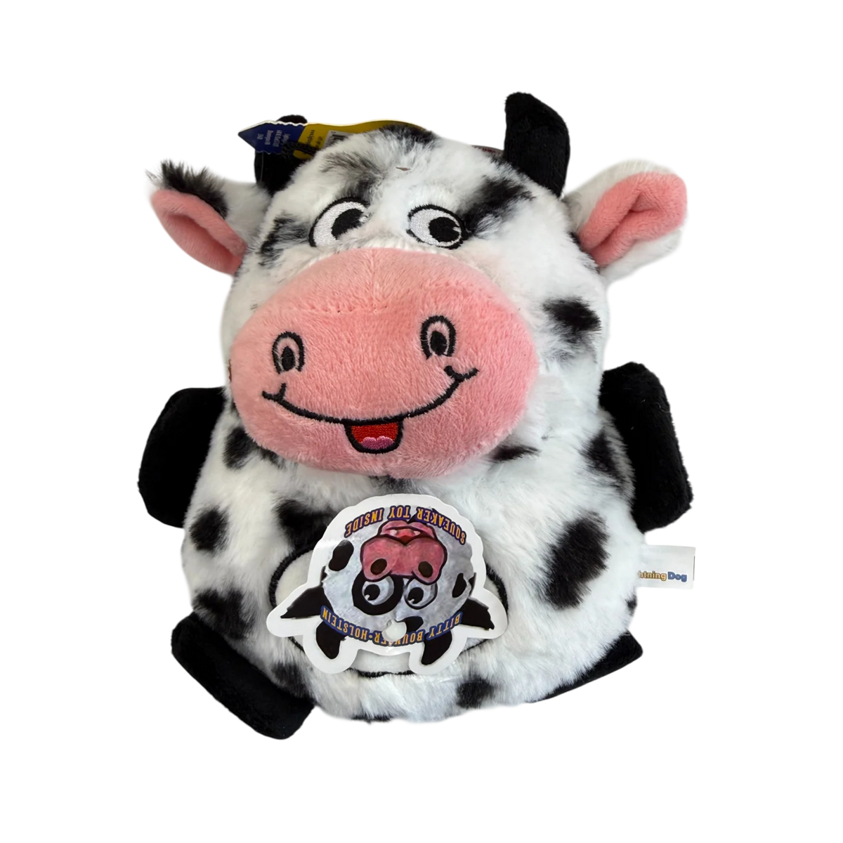 Lightning Dog Barnyard Bouncer Holstein Cow Dog Toy