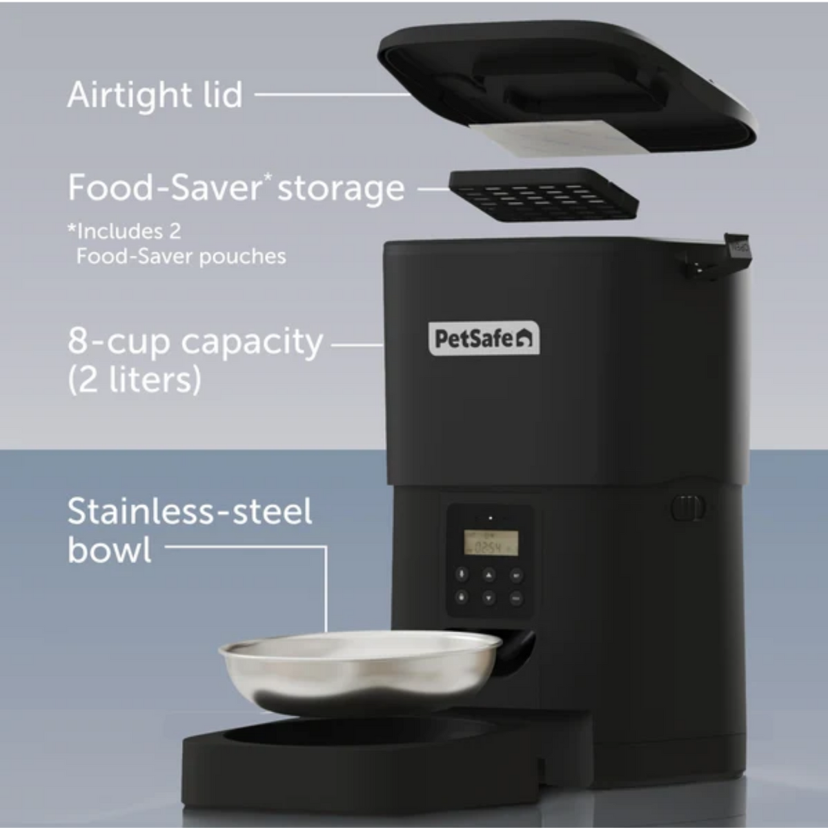 Petsafe Black FlexFeed Automatic Pet Feeder