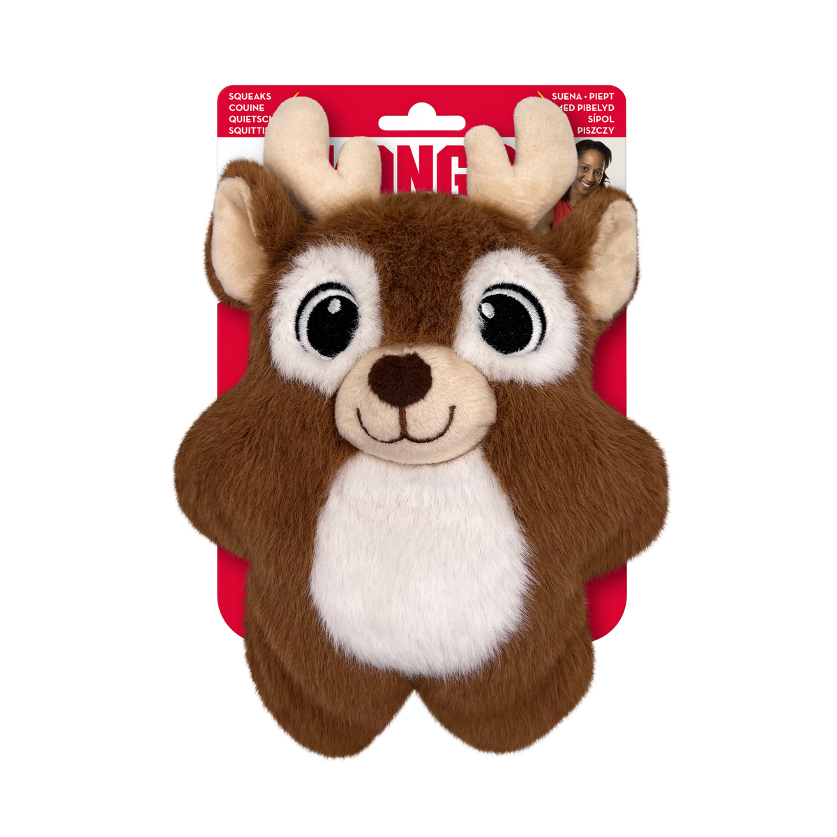 Kong Holiday Snuzzles Reindeer Plush Dog Toy