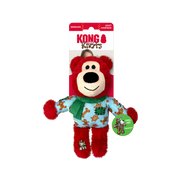 Kong Holiday Wild Knots Red Bear Plush Dog Toy