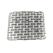 Spot Light Gray Luxe Bone Print Pillow Pet Bed 32 in