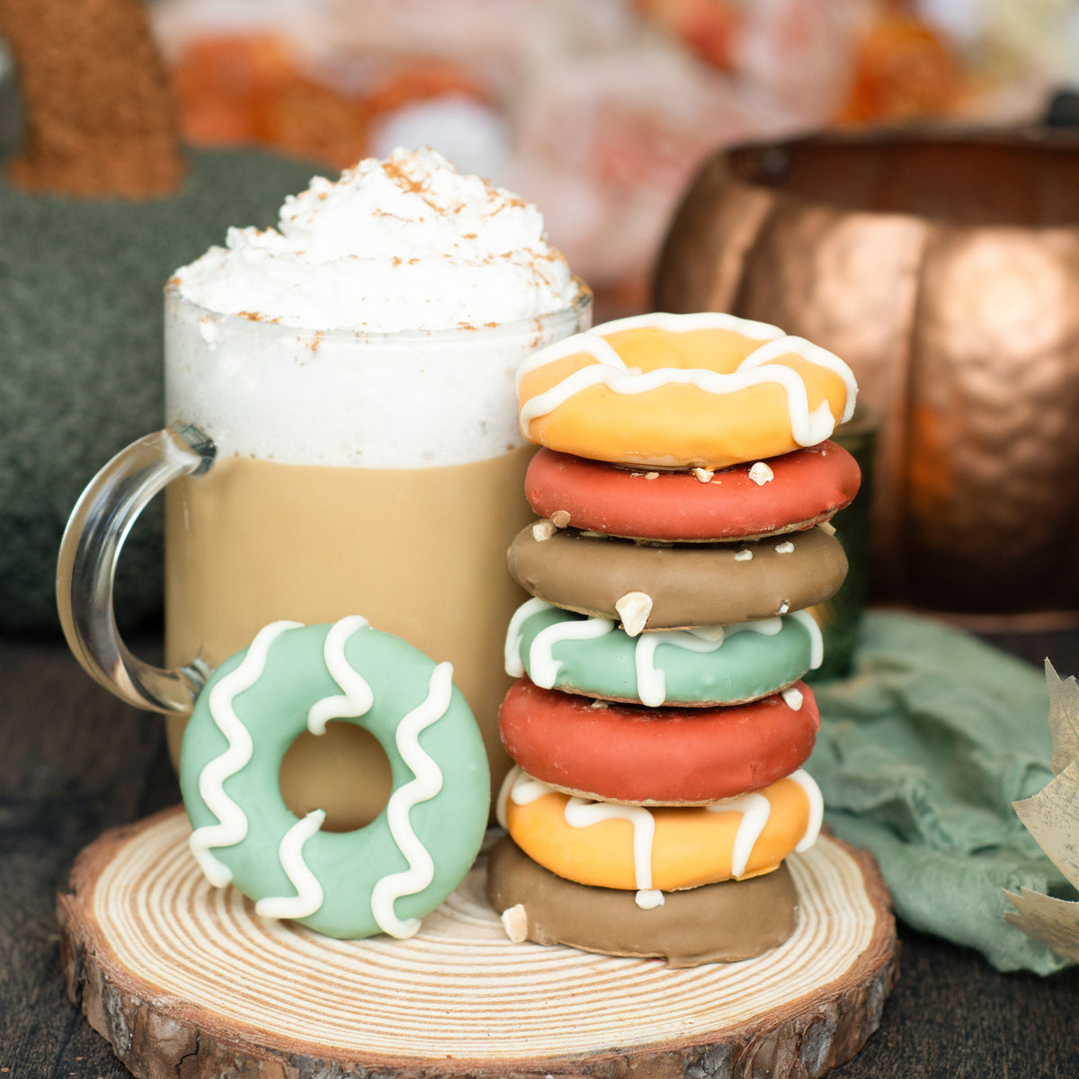 Bosco & Roxy Fall Paw-Tumn Donuts Dog Treat Cookie