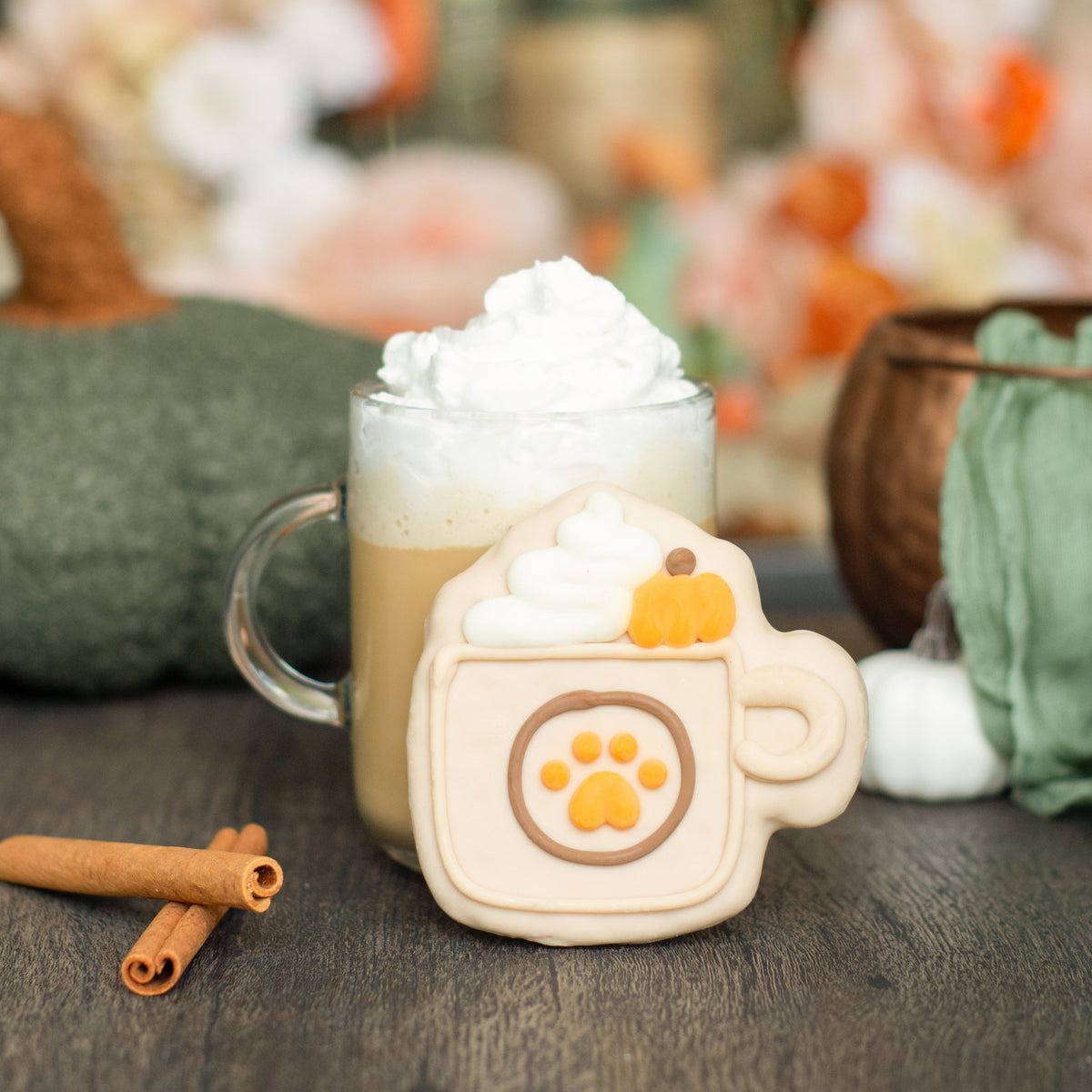 Bosco & Roxy Fall Pumpkin Latte Mug Dog Treat Cookie
