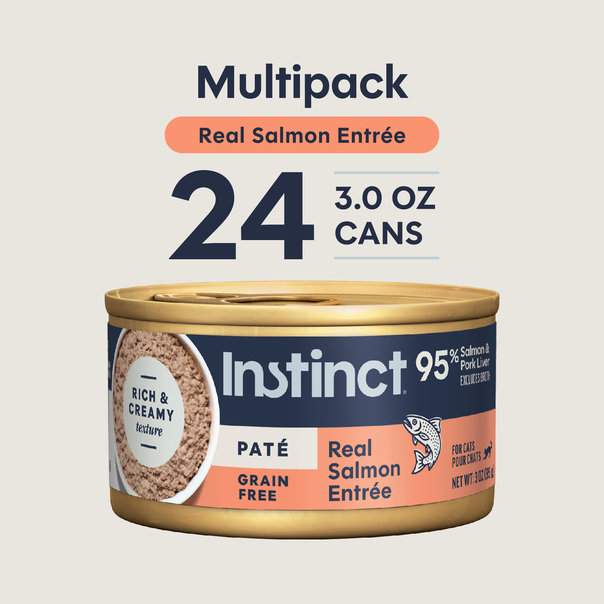 Instinct Pate Real Salmon Entree Grain-Free Wet Cat Food