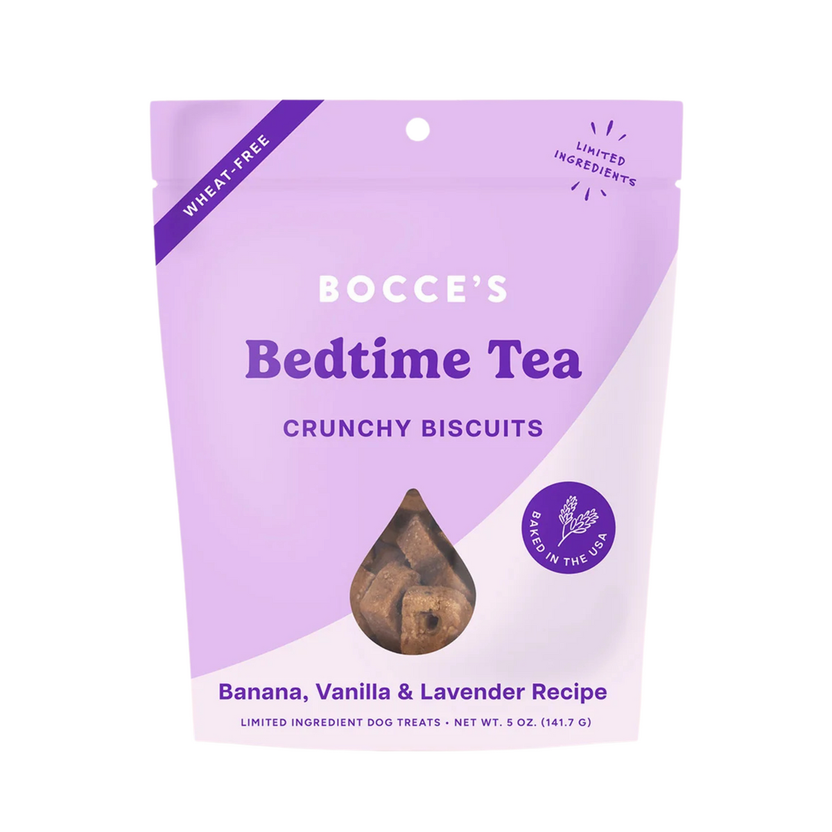 Bocce Bedtime Tea Crunchy Calming Dog Treats 5 oz