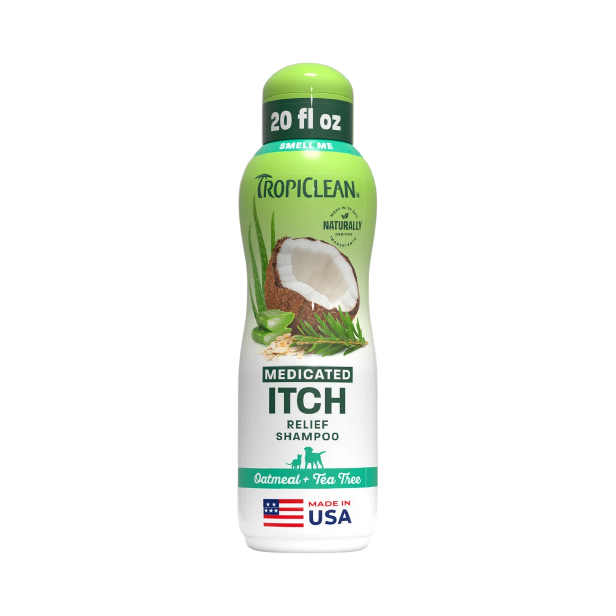 Tropiclean Oatmeal And Tea Tree Medicated Shampoo For Pets 20 oz