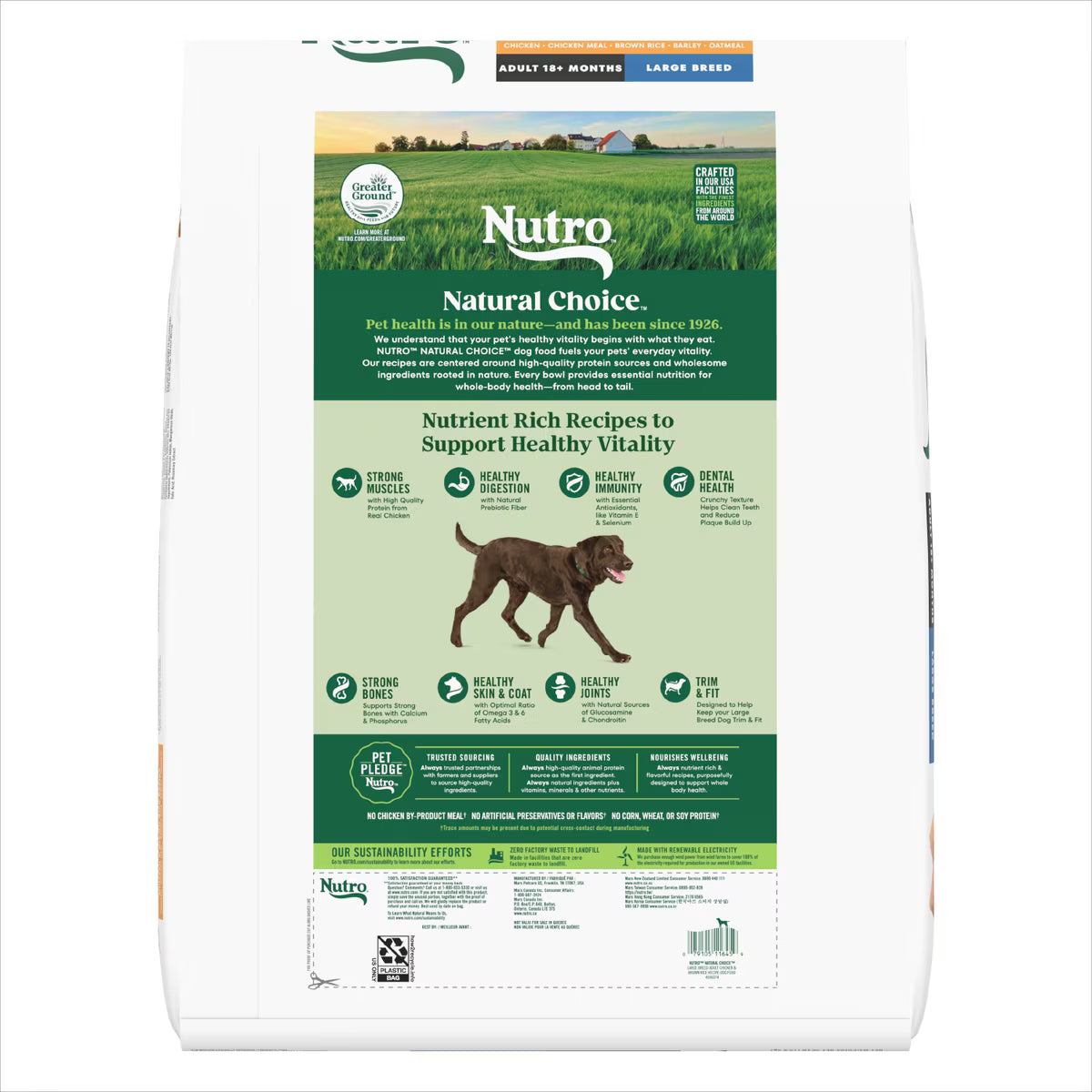 Nutro Natural Choice Large Breed Adult Chicken & Brown Rice Recipe Dry 30 lb