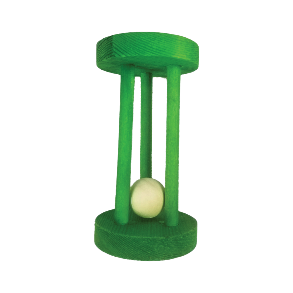 A&E Wooden Cylinder with Ball Small Animal Chew Toy