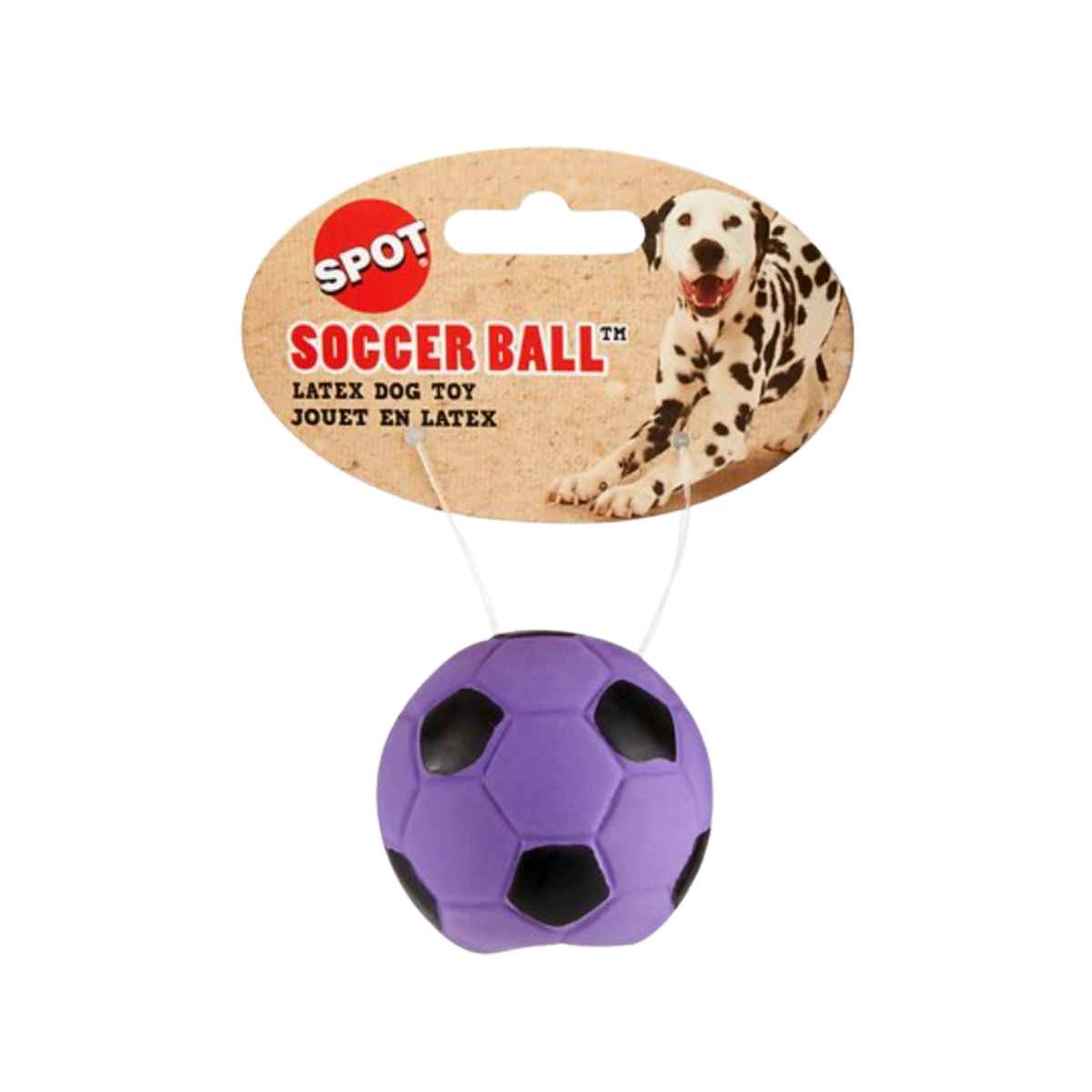 Spot Ethical Pet Latex Soccer Ball Squeaky Dog Toy 2 in