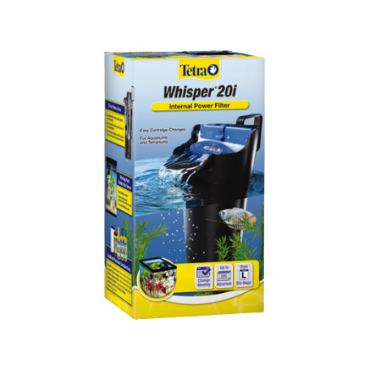 Tetra Whisper 20i Internal Power Filter, 125 GPH
