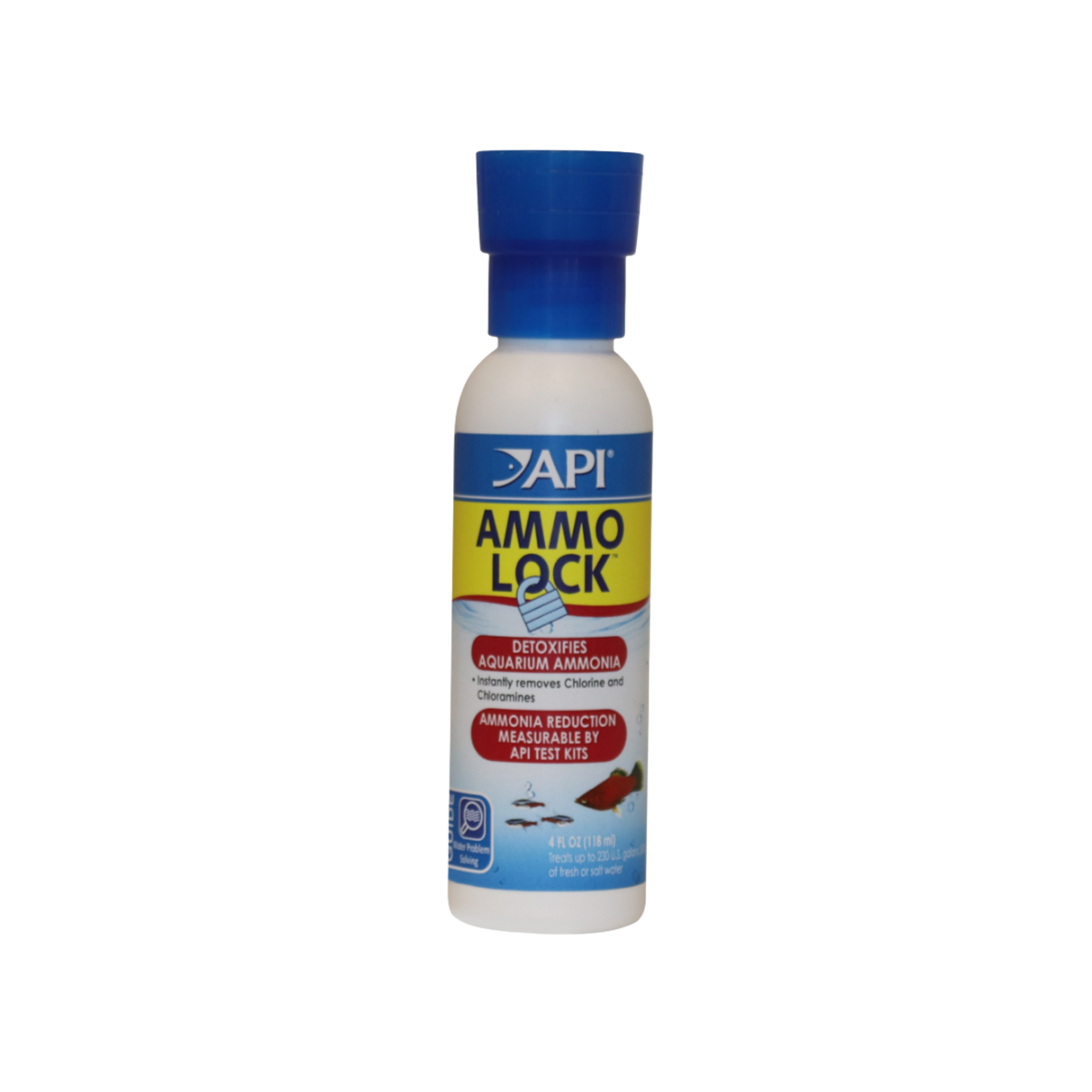 Api Ammo-Lock Freshwater & Saltwater Aquarium Ammonia Detoxifier 4 fl oz
