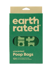 Earth Rated Unscented Handle-Tie Dog Waste Bags 120 pk