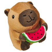 Spot Capybara with Watermelon Plush Cat Toy 4 in