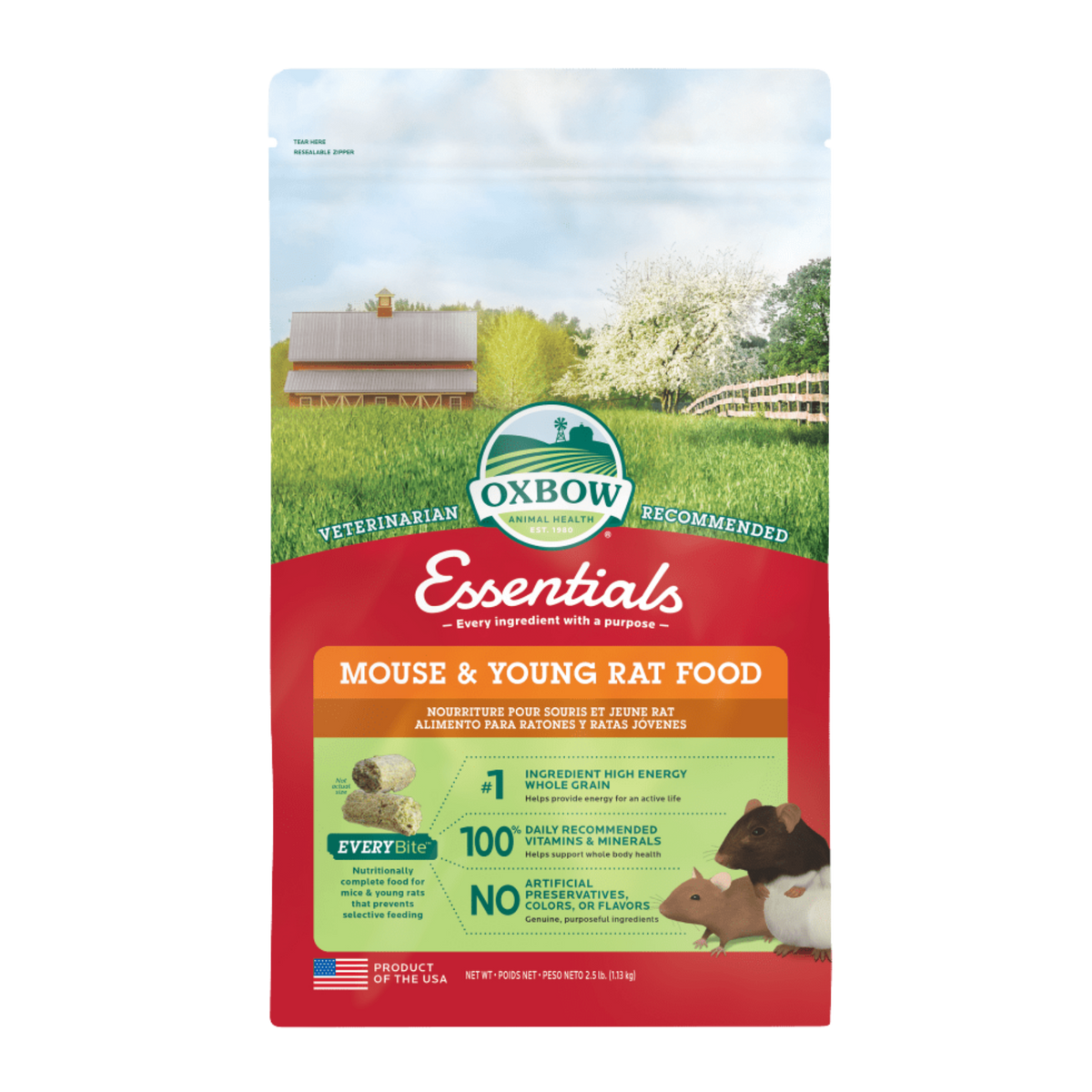 Oxbow Essentials Mouse & Young Rat Food 2.5 lb