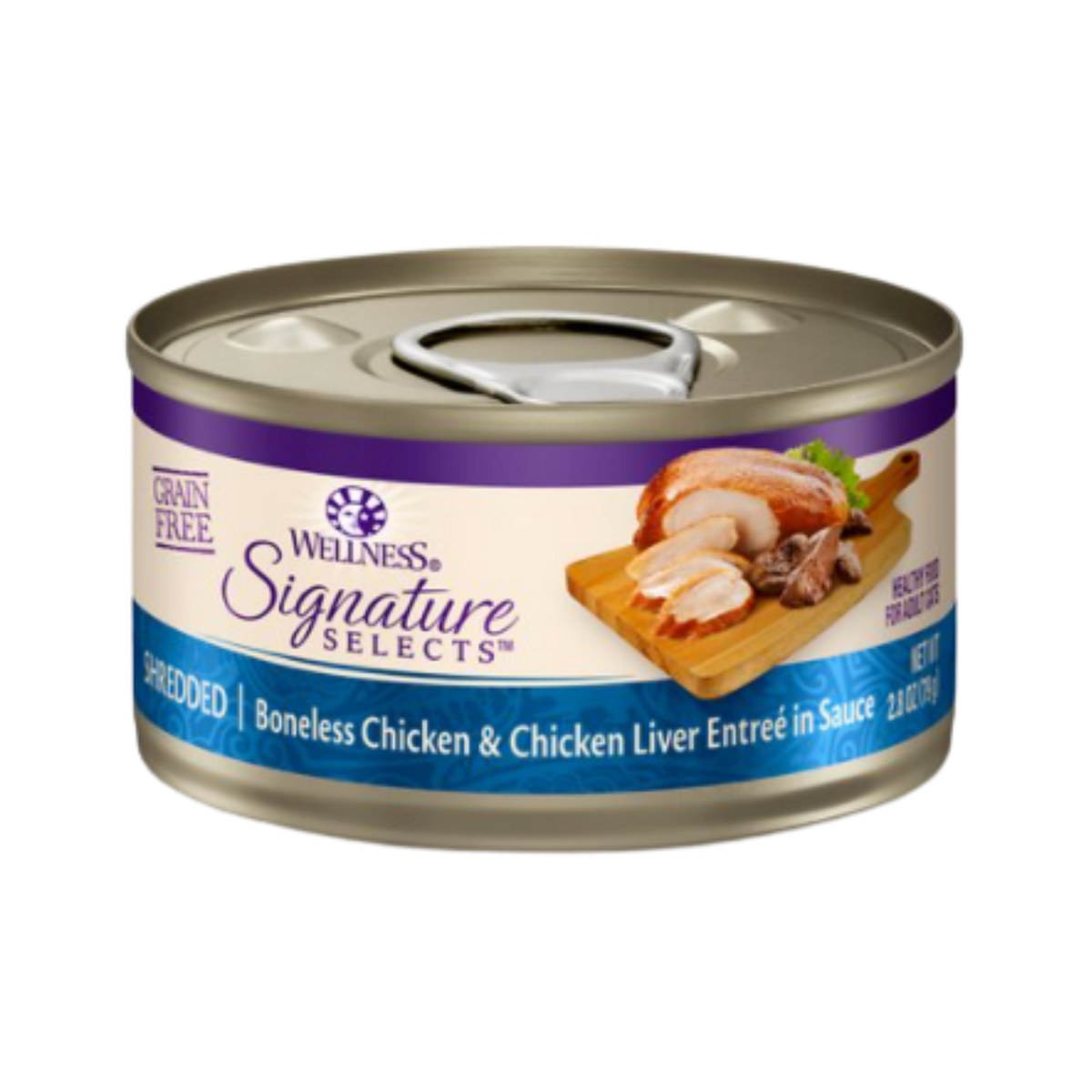 Wellness Core Signature Selects Shredded Bonesless Chicken & Chicken Liver Entree In Sauce Grain-Free Canned Cat Food
