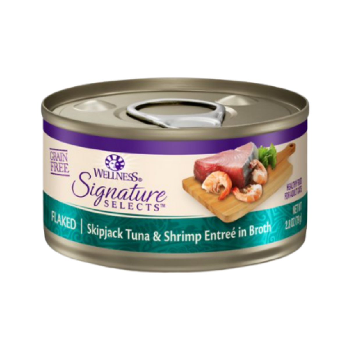 Wellness Core Signature Selects Flaked Skipjack Tuna & Shrimp Entree In Broth Grain-Free Canned Cat Food