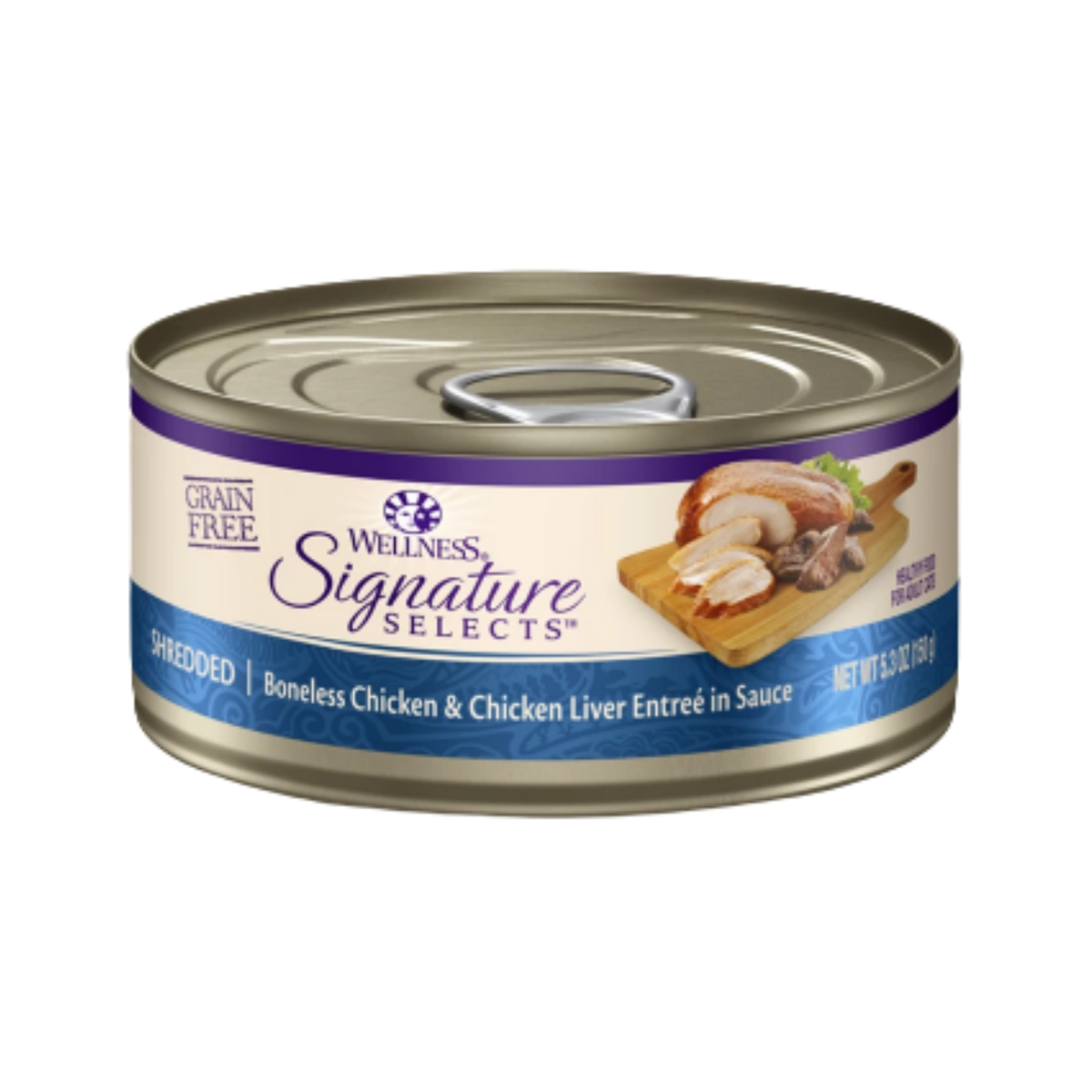 Wellness CORE Signature Selects Shredded Boneless Chicken & Chicken Liver Entrée in Sauce Canned Cat Food