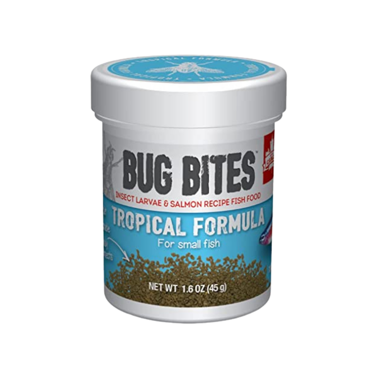 Fluval Bug Bites Granules Small Tropical Fish Food 1.6 oz