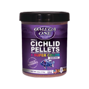 Omega One Super Color Small Cichlid Pellets Sinking Fish Food 4.2 oz